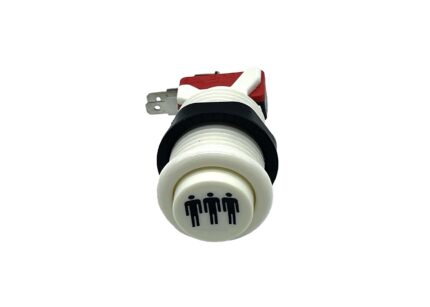 3UP White American Arcade Button 30mm
