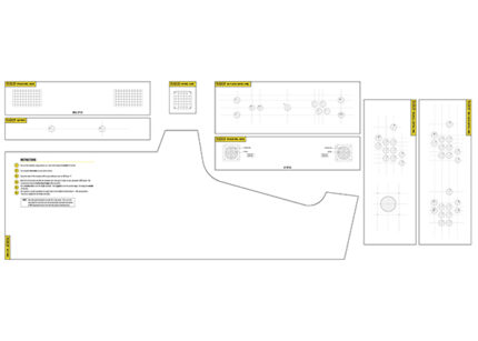 Full-Size Arcade Printed Template Classic Side Panels Angle 2