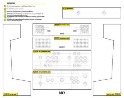 Wall Mount Arcade Cabinet Printed Templates Boxy Side Panels