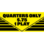 3 Quarters 1 play arcade decal sticker