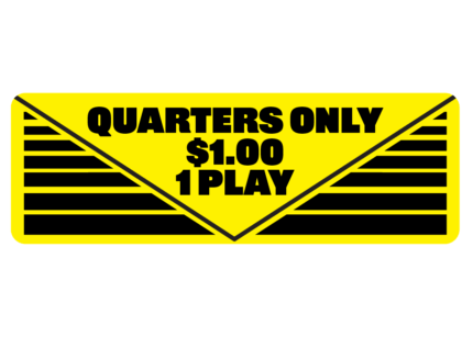 $1 1 Play arcade game decal sticker